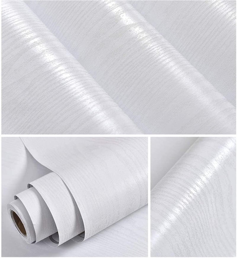 BPA Vintage Peel and Stick White Wood Grain Contact Paper - Image 1