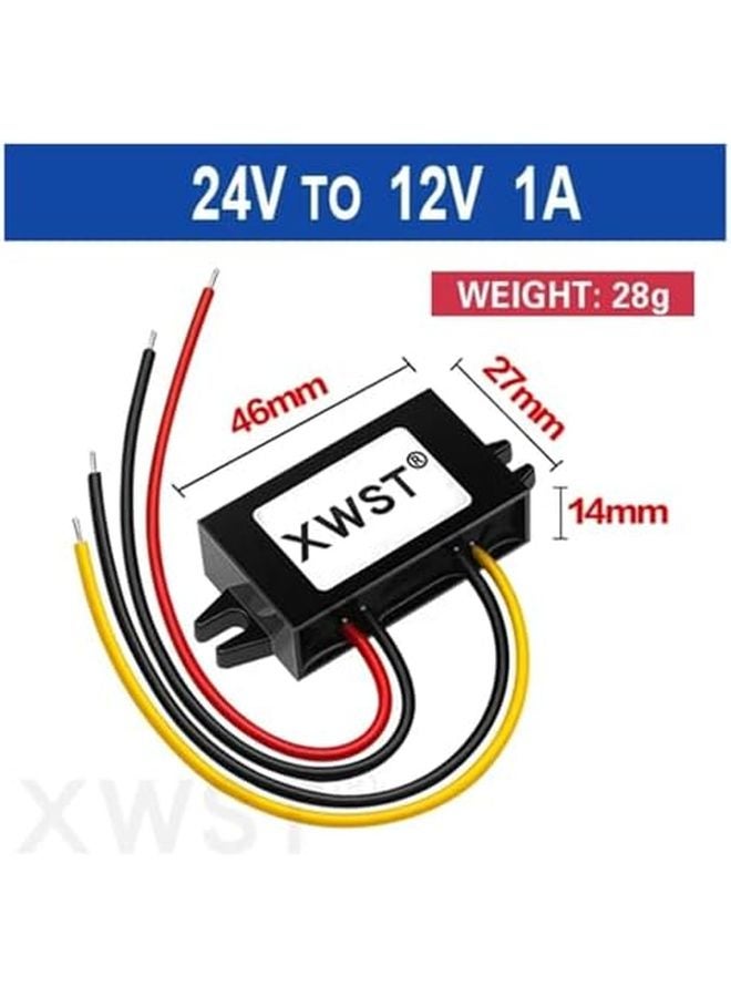 محول تنحي 24 فولت إلى 12 فولت، منظم جهد 1 أمبير ABS S - Image 3