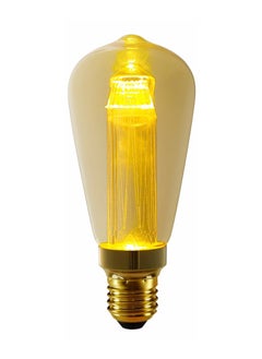 MODI Vintage Edison Style LED Filament Bulb ST64 6W Non-Dimmable Light 2700K Warm White E27 B22 Amber Glass Dimmable LED bulb for Home Indoor Decoration, Interior, Chandelier, Room Decor And More  - Image 1