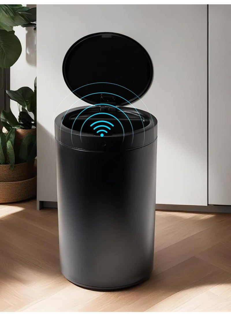 Umai UMAI 12L Dustbin For Kitchen Dustbin For Bathroom 42 cm Automatic Smart Sensor Dustbin For Bedroom Steel Dustbin With Lid Hands Free Access Dustbin For Office Garbage Bin Black  - Image 2