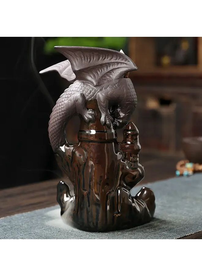 Ceramic Winged Dragon Backflow Incense Burner European Style Home Decor - Image 2