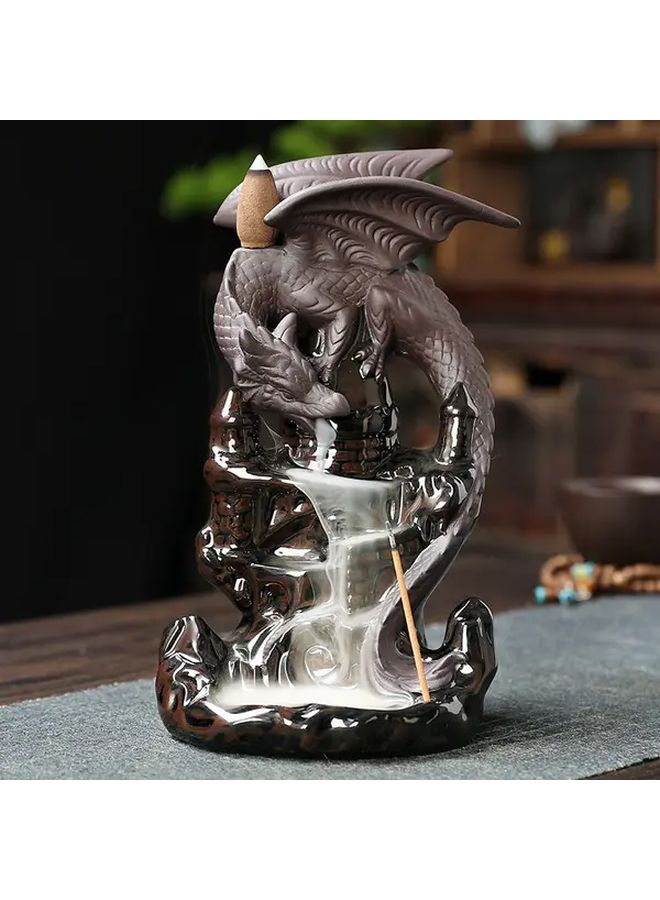 Ceramic Winged Dragon Backflow Incense Burner European Style Home Decor - Image 1