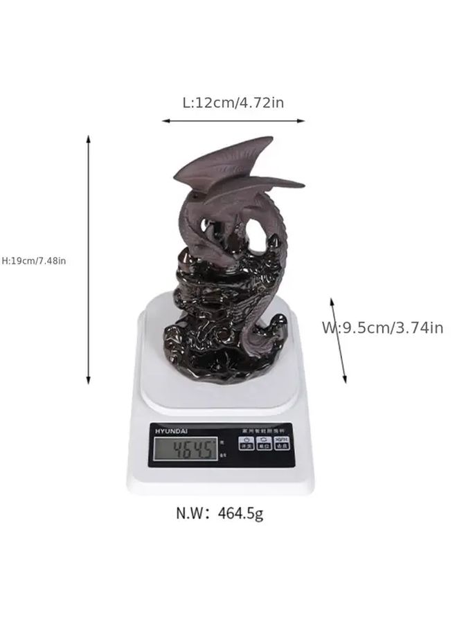 Ceramic Winged Dragon Backflow Incense Burner European Style Home Decor - Image 3