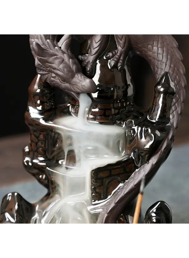 Ceramic Winged Dragon Backflow Incense Burner European Style Home Decor - Image 4