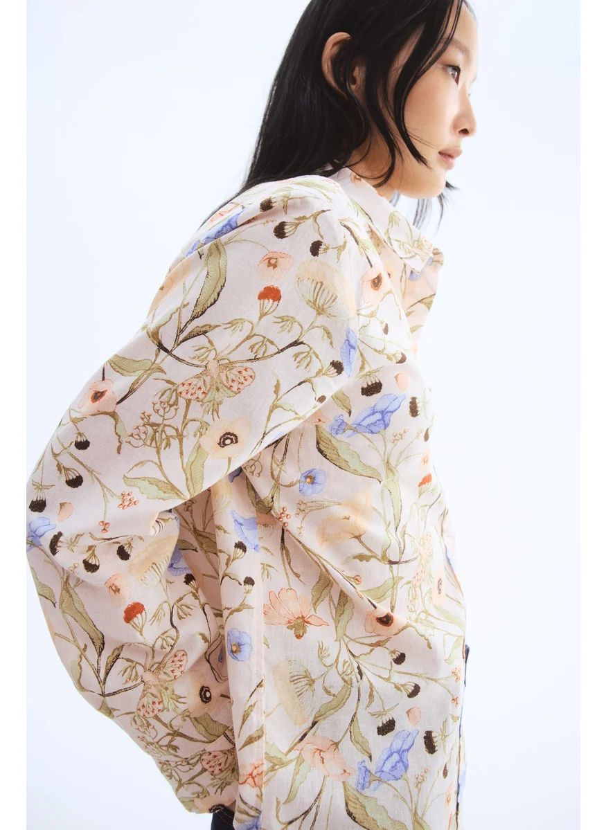 اتش اند ام Linen-Blend Shirt