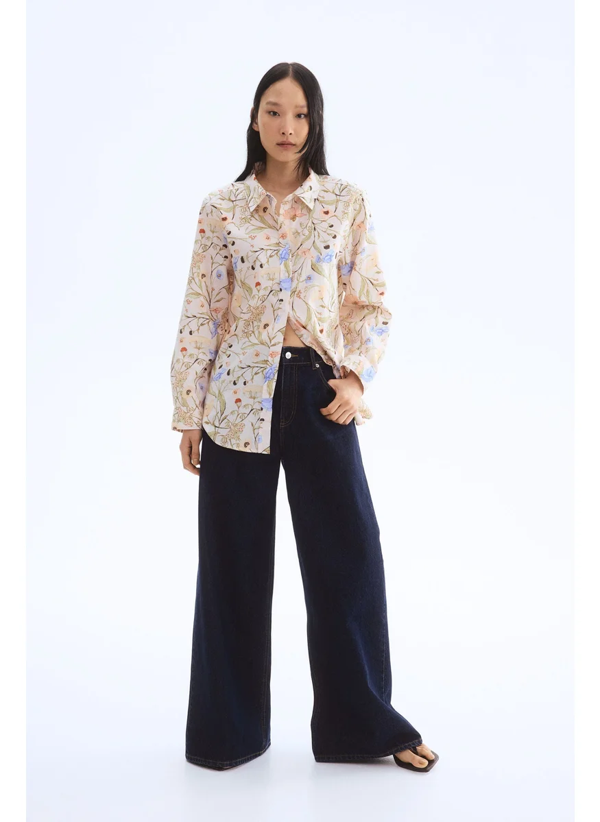 اتش اند ام Linen-Blend Shirt