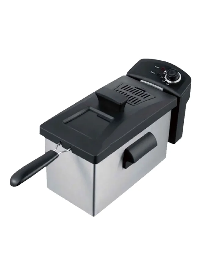 homix 1960W Stain Resistant Adjustable Thermostat Deep Fryer Black and Silver 3.5 L DF5410