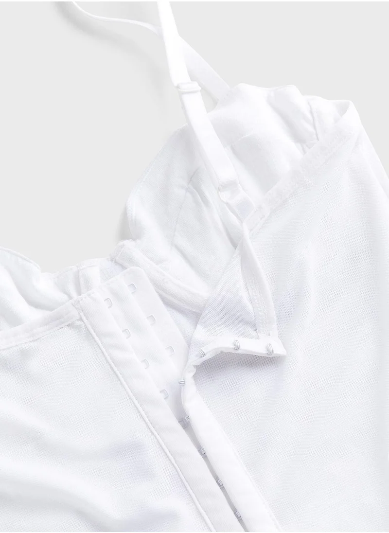 اتش اند ام Strappy Mesh Detailed Top