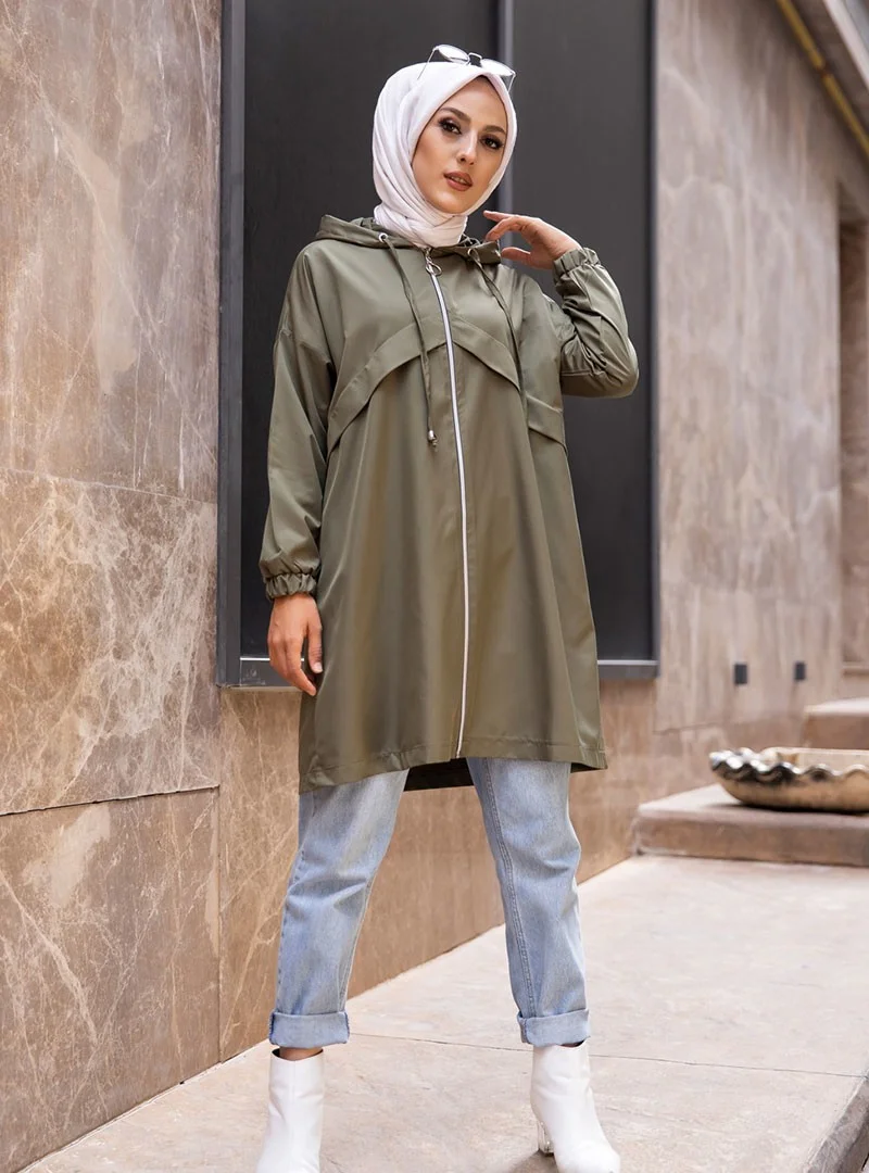 Tofisa Trench Raincoat - Khaki -