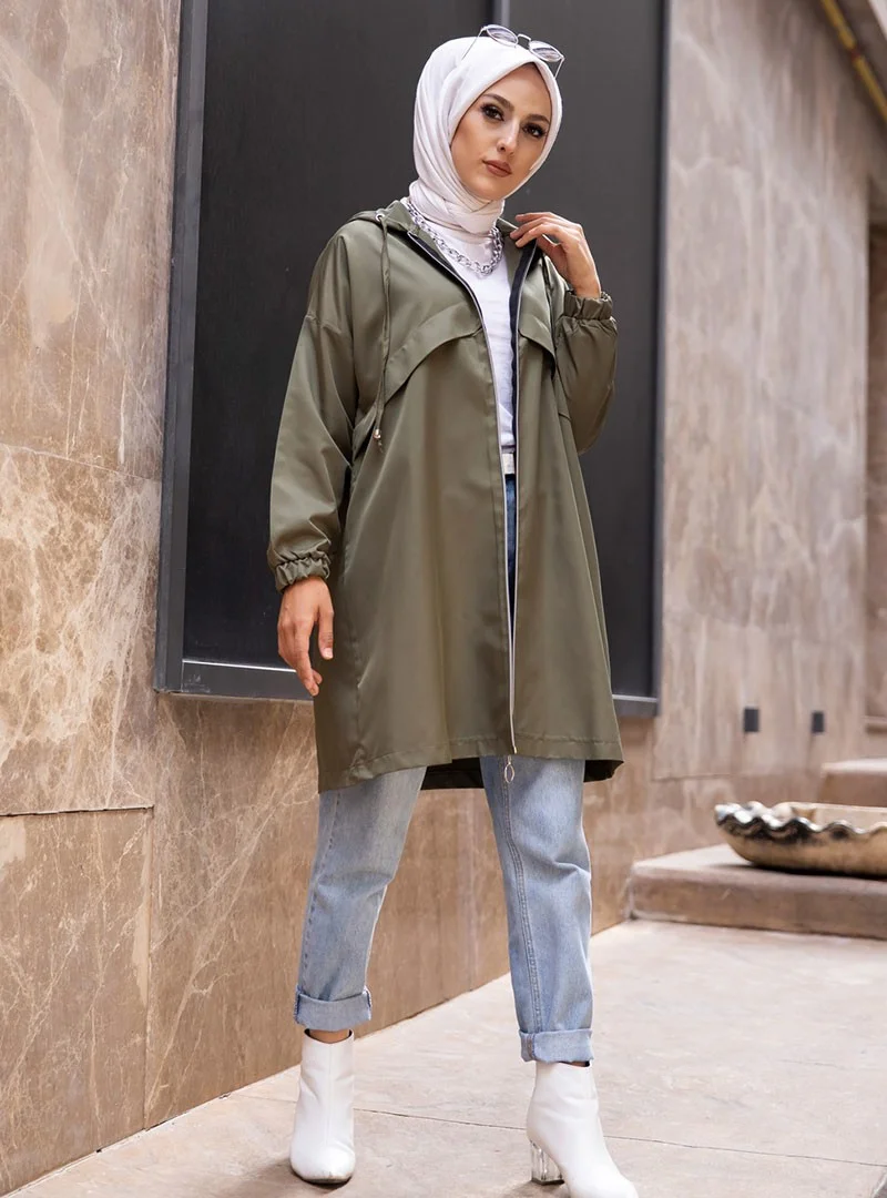 Tofisa Trench Raincoat - Khaki -
