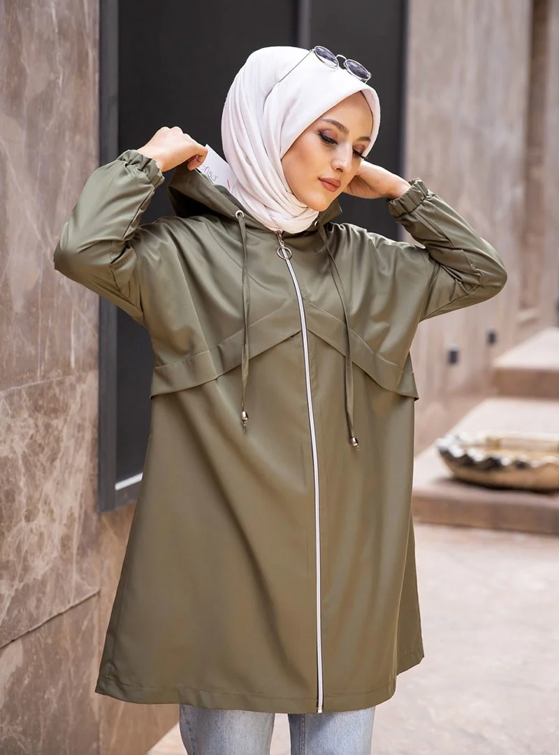 Tofisa Trench Raincoat - Khaki -