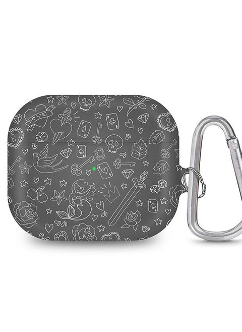 StylePods Case for Airpods 3rd Gen Case With Anti-Lost Keychain - Doodles