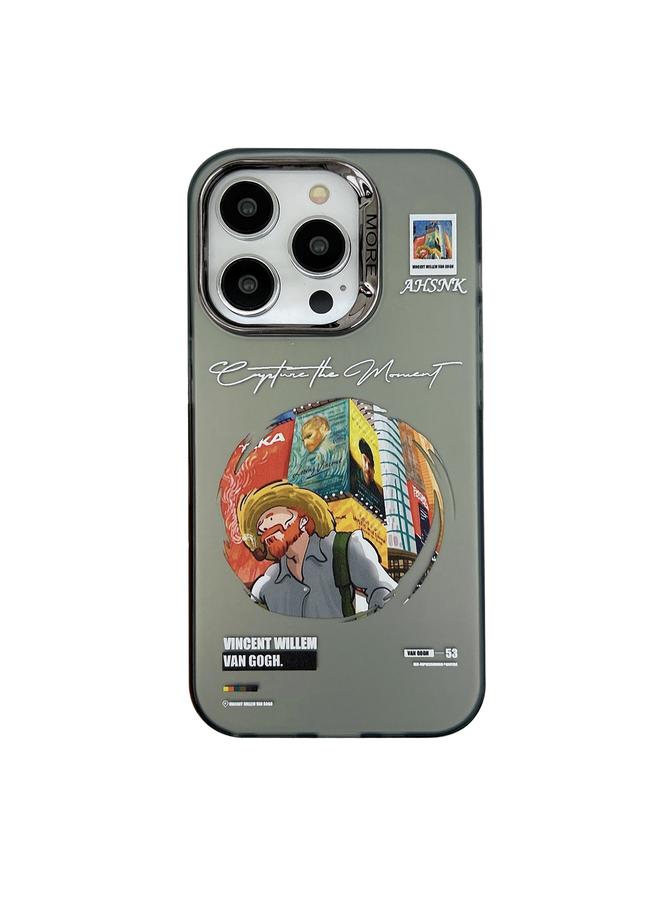 Zaboon Case For iPhone 12 Pro Electroplated Lens Illustration Phone Case - Image 1