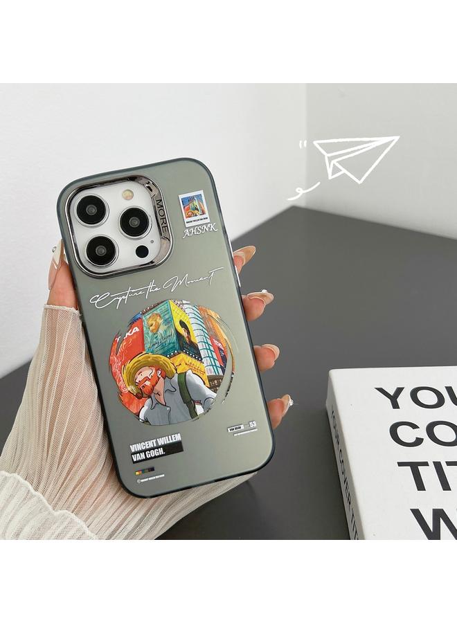 Zaboon Case For iPhone 12 Pro Electroplated Lens Illustration Phone Case - Image 2