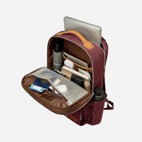 Nordace Siena Pro 17 Smart Backpack with USB Port - 17" Laptop Backpack, 26L Daily Backpack for Travel, Everyday, or Work (Red) - Image 4