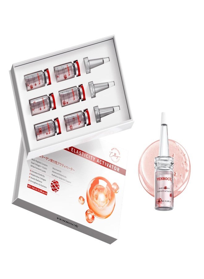 Venrock Collagen Elasticity Activator – Multi-Peptide Face Serum with Niacinamide & Hyaluronic Acid – Anti-Aging Nourishing Serum for Fine Lines Firming – 7ml x 6 Vials - Image 1