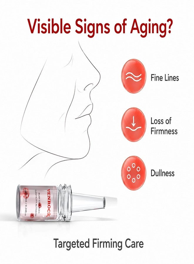 Venrock Collagen Elasticity Activator – Multi-Peptide Face Serum with Niacinamide & Hyaluronic Acid – Anti-Aging Nourishing Serum for Fine Lines Firming – 7ml x 6 Vials - Image 3