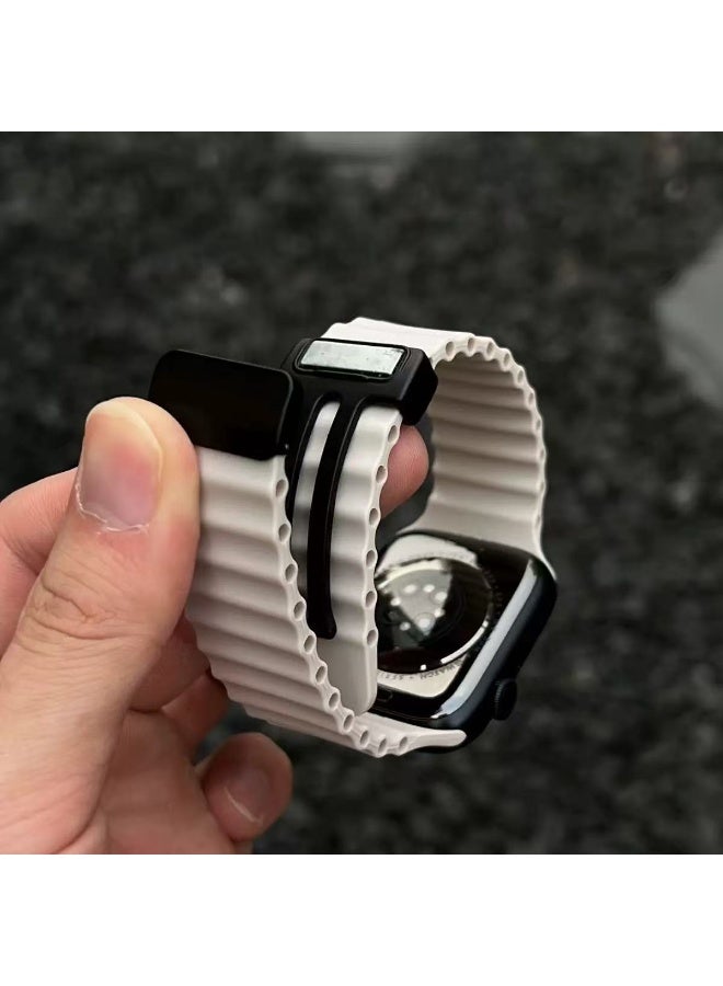 Watch Band Compatible for Apple Watch Series Band 42mm 44mm 45mm 46mm 49mm women, Genuine Leather Double Tour Designed Slim Replacement Strap for iWatch Series10 9 8 7 6 SE - Image 3