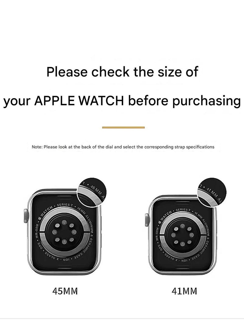 Watch Band Compatible for Apple Watch Series Band 42mm 44mm 45mm 46mm 49mm women, Genuine Leather Double Tour Designed Slim Replacement Strap for iWatch Series10 9 8 7 6 SE - Image 4