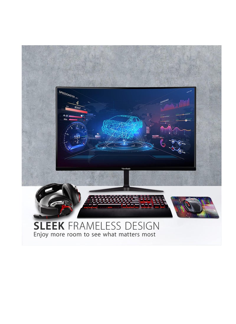 Generic - ViewSonic OMNI VX2718-2KPC-MHD 27 Inch Curved 1440p 1ms 165Hz Gaming Monitor with Adaptive Sync, Eye Care, HDMI and Display Port - Image 1