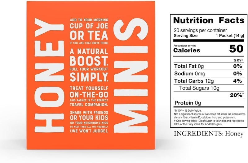 Nature Nate's Honey Minis - 100% Pure Raw Honey Packets - Image 2