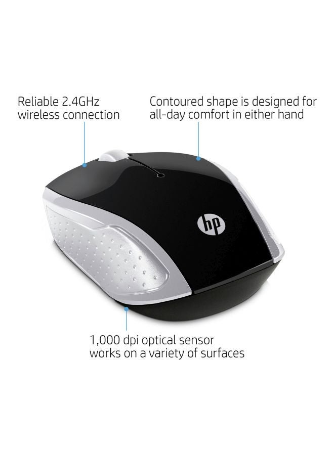HP 200 Wireless Optical Mouse Black/Grey - Image 5