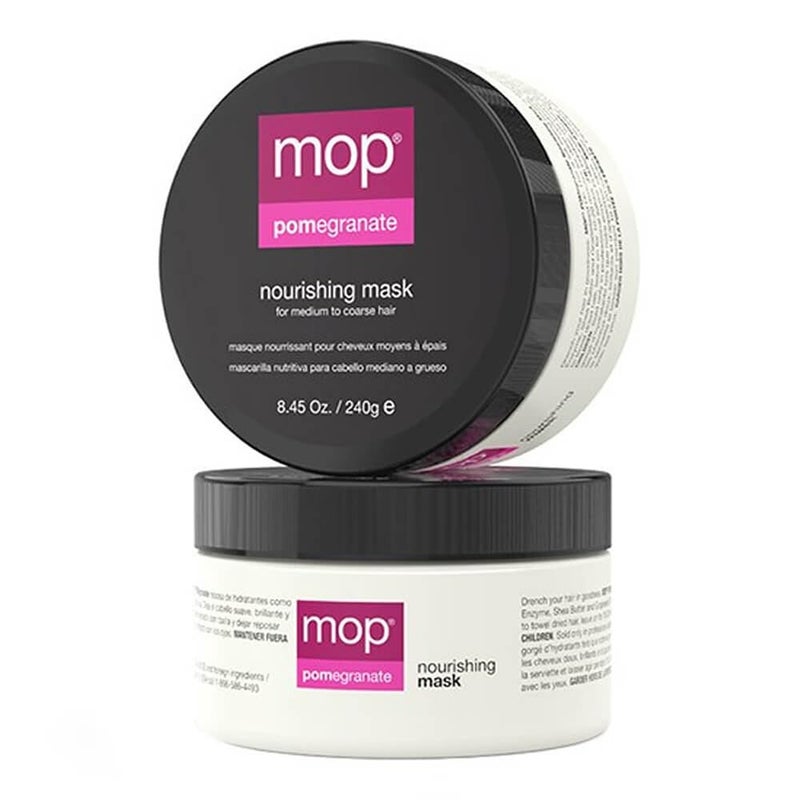 MOP Pomegranate Nourishing Mask For Medium to Coarse Hair 845 Oz Deep Conditioner Reduces Frizz Hydrates Restores Dry Dull Hair - Image 1