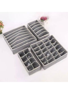 Generic Underwear Organizer 4 Sets Drawer Dividers for Clothes Socks Underwear Clothes Storage Underwear Wardrobe Washable Foldable Oxford Cloth Box Multiple Colors  - Image 3