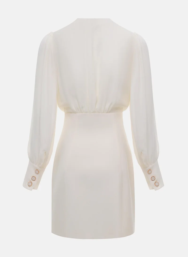 Lichi Mini combo dress with wrap bodice