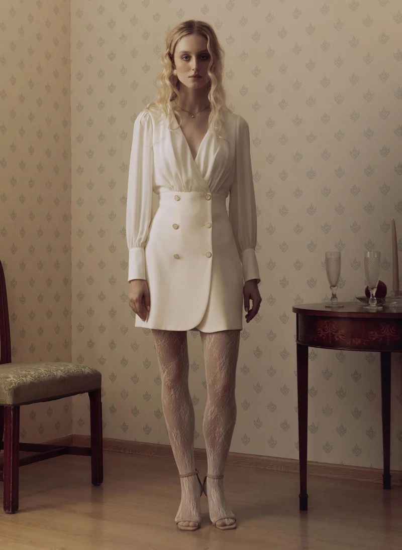 Lichi Mini combo dress with wrap bodice