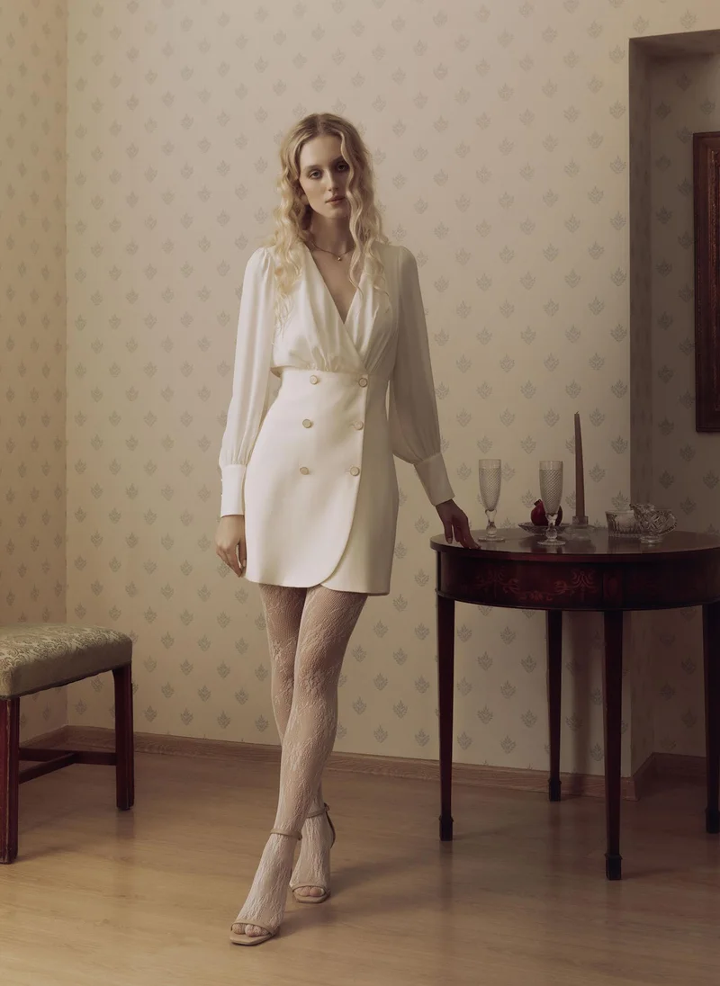 Lichi Mini combo dress with wrap bodice