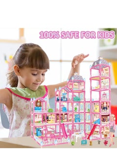 6-Story 25-Room Girls Dollhouse with 2 Doll Furniture and Accessories, Dreamhouse Dollhouse Girl Gift, Dollhouse Playhouse Toy for Girls Ages 6-12 (494 Pieces) - pzsku/Z6988D6026ACDF286780CZ/45/_/1722320048/4a999a69-068c-455f-bde6-41f3ee10b445