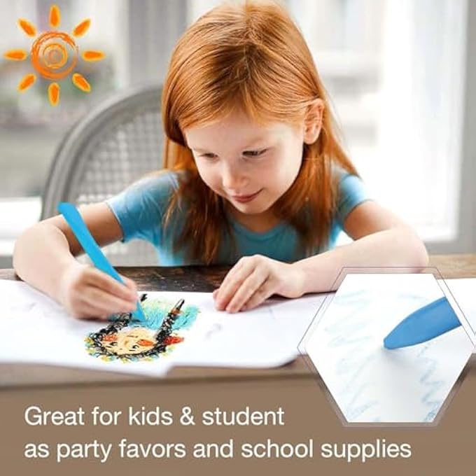 36 COLORS CRAYONS, NON-TOXIC, WASHABLE, HANDMADE, EASY TO HOLD & USE, MULTICOLOR CRAYONS FOR TODDLERS & KIDS - Image 4