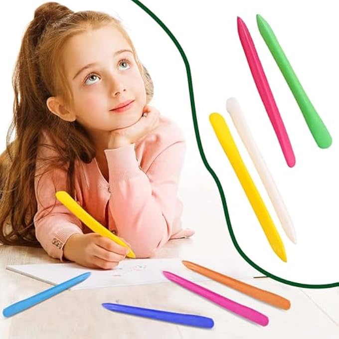 36 COLORS CRAYONS, NON-TOXIC, WASHABLE, HANDMADE, EASY TO HOLD & USE, MULTICOLOR CRAYONS FOR TODDLERS & KIDS - Image 3