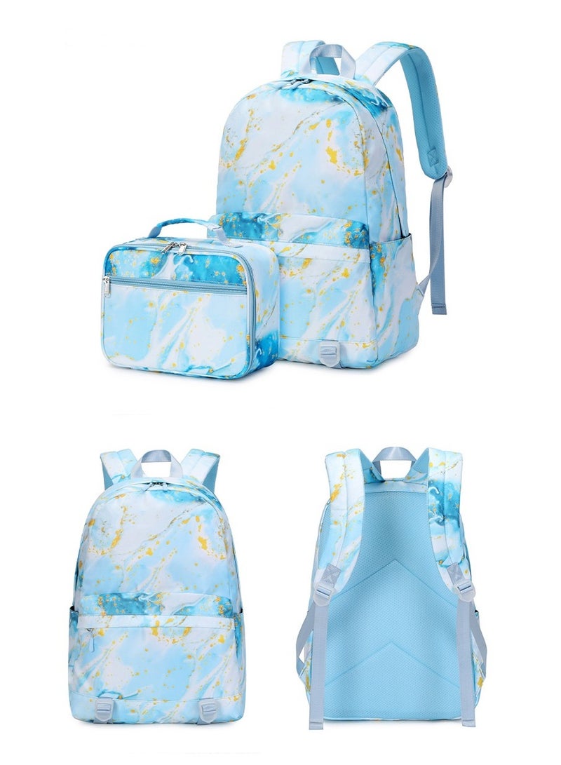 SKT Shiketro Two-Piece Student Schoolbag Outdoor Printed Waterproof Backpack - Image 3