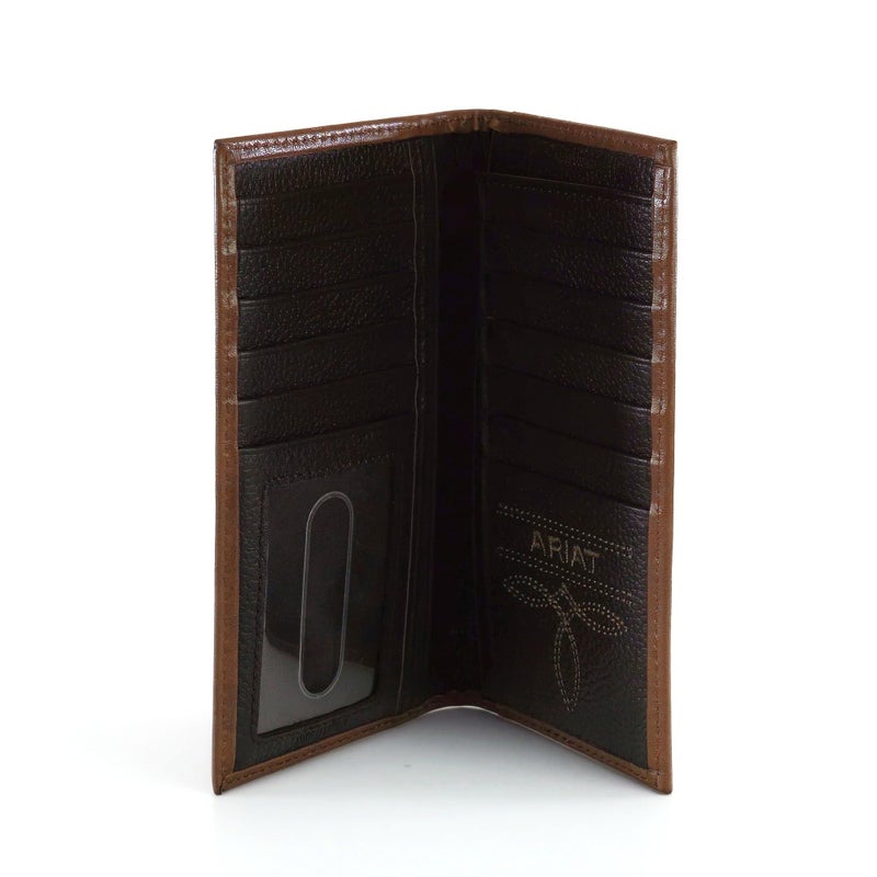 ARIAT Men's Western Inlay Rodeo Wallet Tan One Size - Image 5