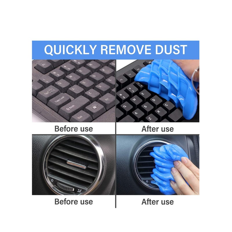 Zikra Cleaning Gel for Car, Keyboard Cleaner, Automotive Dust Cleaning Kit Universal Detailing Car Crevice Cleaner Auto Air Vent Removal Putty Cleaning Cleaner for Car Vents, PC, Laptops, Cameras - Image 3