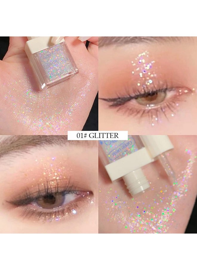 Waterproof Liquid Glitter Eyeshadow Eyeliner Makeup.Fairy Eye Shadow Iridescent Pearl Peach Gold Eyeshadow Liquid Sparkly Eye Liner Highlight inner corner Eye Looks 1#2# - pzsku/Z69890E8ECC9D5340C569Z/45/_/1736426736/a377c292-4ece-4c20-b123-f986b9633b57