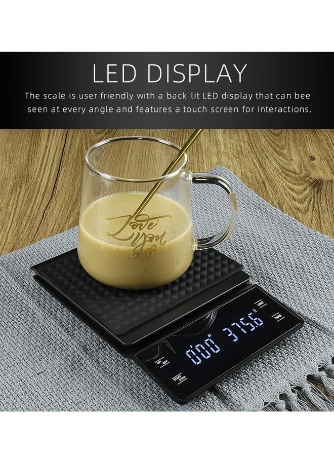 Coffee Scale With Timer And Food Scale With Timer Black - Image 5