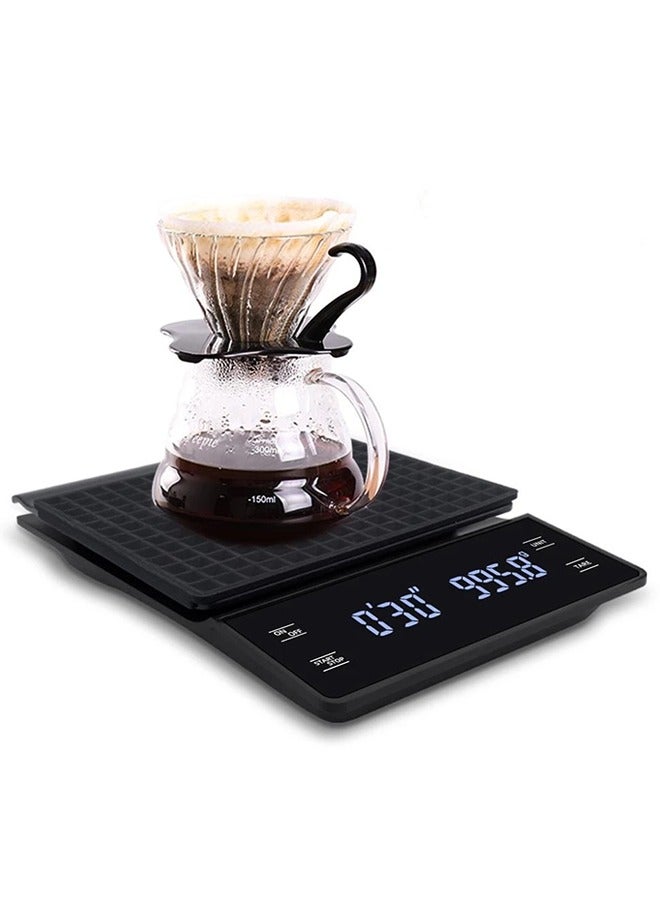 Coffee Scale With Timer And Food Scale With Timer Black - Image 1