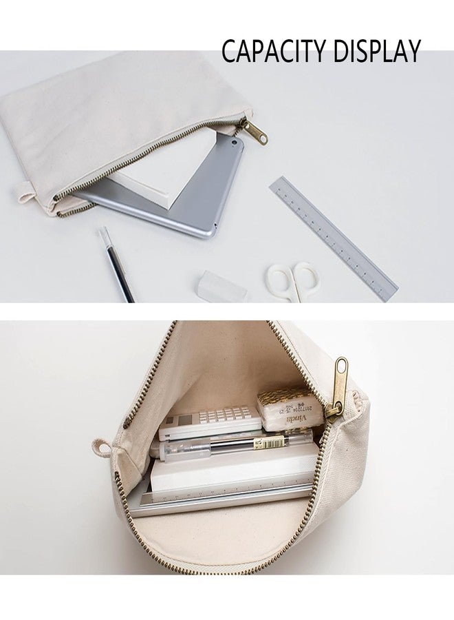 YONBEN Zipper Pouch Storage Bag Simple and Stylish Women's Cosmetic and Travel Bag (Beige-basic-2) - Image 4