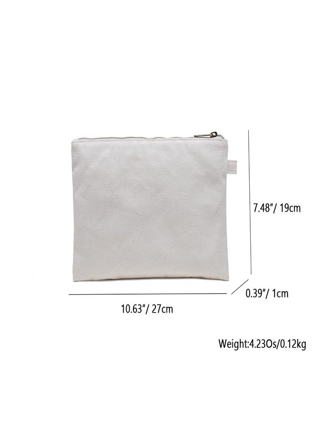 YONBEN Zipper Pouch Storage Bag Simple and Stylish Women's Cosmetic and Travel Bag (Beige-basic-2) - Image 2