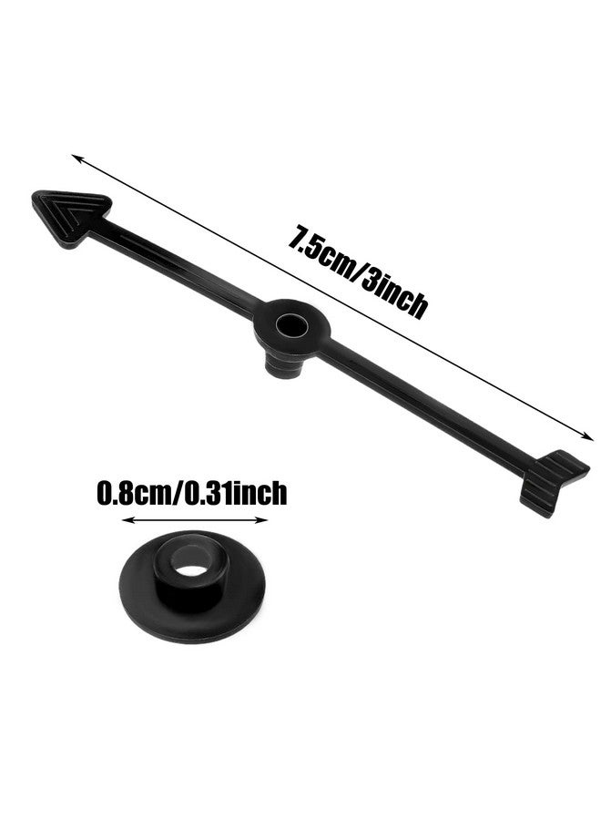 Zhanmai 50 Packs Arrow Spinners Black Game Plastic Spinner Board Toys for Party School Classroom Home Using(3 Inches) - Image 2