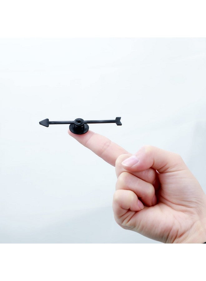 Zhanmai 50 Packs Arrow Spinners Black Game Plastic Spinner Board Toys for Party School Classroom Home Using(3 Inches) - Image 4