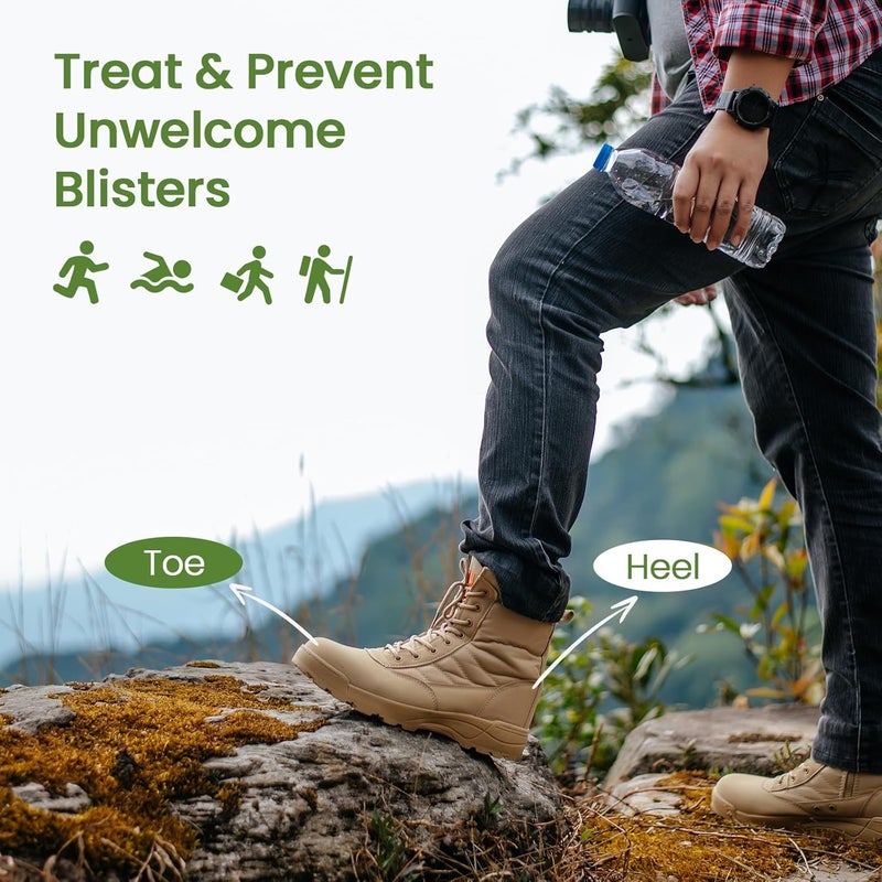 Bukihome Hydrocolloid Gel Blister Bandages  28ct  Adhesive Blisters Bandages  Sport Sandals Blister Pads for Heel Feet Toe Fingers  Gel Blister Prevention for TravelHiking Variety Pack - Image 4
