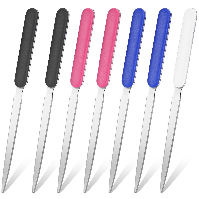 KAOPET 7 Pack Letter Opener Set, 7.5 Inch Stainless Steel Envelope Slitter, Efficient Mail Opener Tool Ideal for Office and Home Use - Image 1