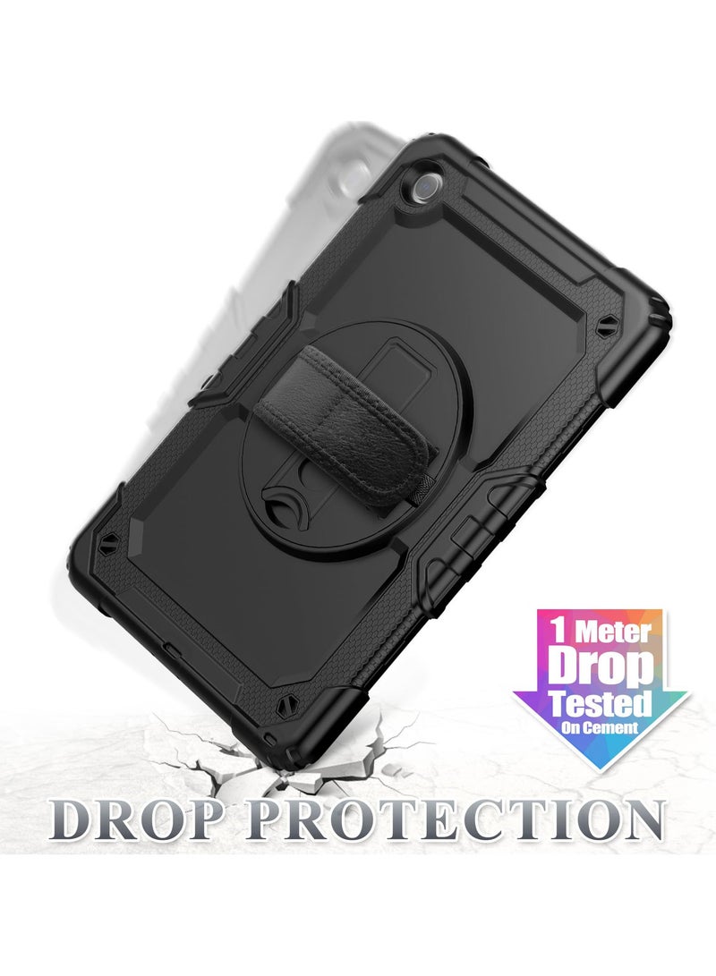 VITION Protective Cover for Samsung Galaxy Tab A9 Plus 11 Inch 2023, Rugged Heavy Duty Shockproof Cover with Screen Protector, 360° Rotating with Kickstand/Neck and Hand Strap & Pen Holder for Samsung A9+ Tablet Case, Black - Image 4