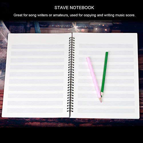 PUNK Blank Sheet Music Composition Notebooks 100 Pages Stave Notebook,Musical Notation Staff Notebook,Music Manuscript Paper - Image 5