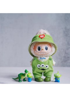Labubu Sitting Party Doll Clothes Generation II Blind Box Labubu Doll Clothes Ragcloth Clothes Plush Vinyl Face-Specification:Common To First And Second Generations-Color:Version Of T-shirt Pattern Three-eyed Boy Suit (no Shoes, No Dolls)