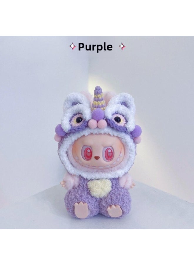 Generic - Labubu Sitting Party Doll Clothes Generation II Blind Box Labubu Doll Clothes Ragcloth Clothes Plush Vinyl Face-Specification:Common To First And Second Generations-Color:Version Of T-shirt Pattern Three-eyed Boy Suit (no Shoes, No Dolls) - Image 1